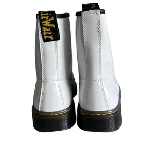 NEW Dr. Martens Unisex White Patent Leather Zavala Boot Size 9 or 8 #249 thumbnail 4