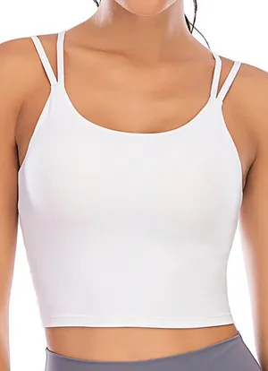 Walmart Padded Seamless Criss Cross Bralette Workout Yoga Bra Cami Crop Top for Women thumbnail 1