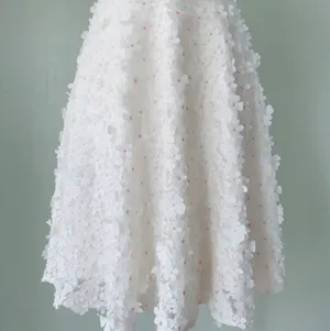 David's Bridal 3D Floral V Neck Dress thumbnail 5