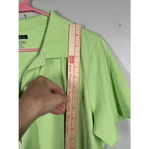 NWT Greg Norman Large Polo Shirt Womens Green Short Sleeve Stretch Golf Play Dry thumbnail 13
