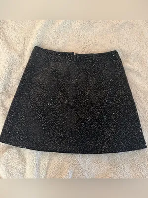 Zara Velvet Sequin Mini Skirt thumbnail 2