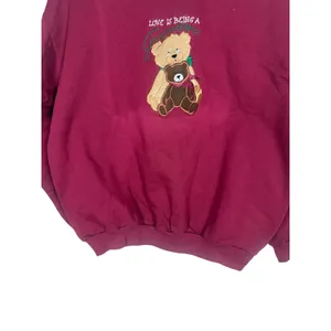 Vintage MC Energy Sportswear Grandma Teddy Bear Sweatshirt Burgundy Large thumbnail 2