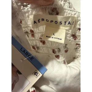 Aeropostale Mini Dress Women L Cherry Print Peasant Top Spring Fashion thumbnail 11