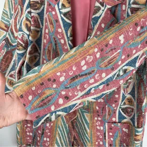 Vintage 80s 90s Pastel Retro Funky Blazer Jacket Sz 16 Boho Aztec Western thumbnail 11