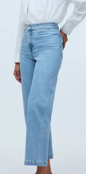 Madewell The Emmett Wide-Leg Crop Jean thumbnail 1