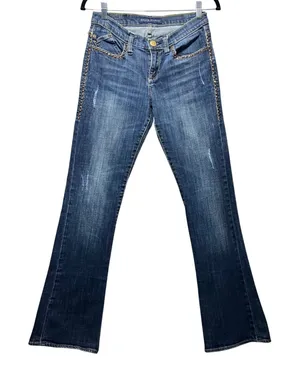 Rock Republic Bootcut Jeans Embellished Pockets Dark Wash‎ Denim Size 6 Flare thumbnail 1