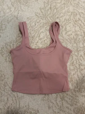 NikeSKIMS Matte Women's Double-Strap Scoop Tank Top Pink Himalayan Size M thumbnail 4