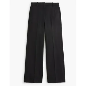 J.Crew Factory Remy Full Length High Rise Wide Leg Pant Trouser Black Size 10 thumbnail 2