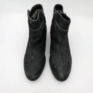 Cole Haan Black Suede Waterproof Ankle Boots G14 D42388‎ Womens 6.5B Lug Sole thumbnail 4