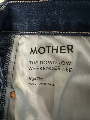MOTHER The Down Low Weekender Heel in the color High Tide -Flare Jeans - Size 34 thumbnail 12