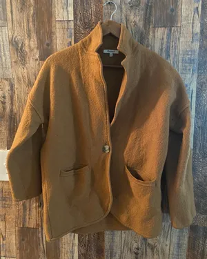 Madewell women's merino wool blazer size m brown thumbnail 1