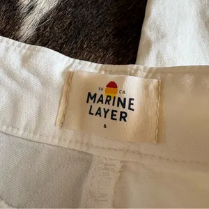 MARINE LAYER Cream Maya Slim Straight Utility Pants Size 6‎ thumbnail 4
