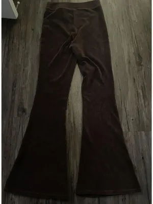 Y2K Aeropostale Flare Leg Brown Ribbed Corduroy Pants Sz M thumbnail 5