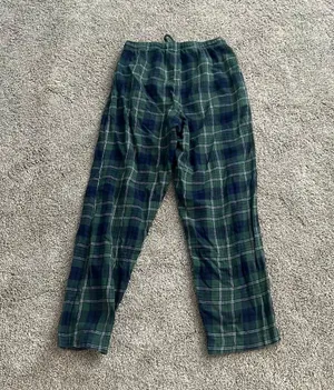 Saddlebred Small PJ Pants Green and Blue Plaid thumbnail 2