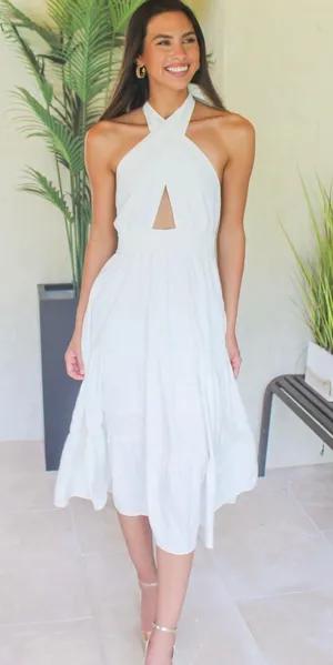 Frock Candy NWT HALTER NECK MIDI DRESS thumbnail 4