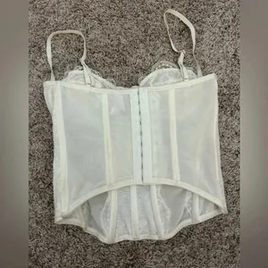 Cream urban outfitters corset thumbnail 2