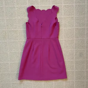 Ann Taylor Loft Pink Scalloped Dress 0P thumbnail 4