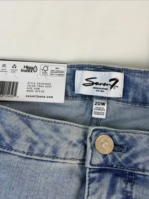 Seven7 Women’s High Rise Bootcut Jeans 20W Blue Light Wash Denim thumbnail 4