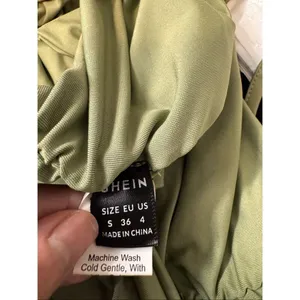 Olive Green Ruched Crop Top & Skirt Set Size Small 2-Piece Matching Outfit thumbnail 5