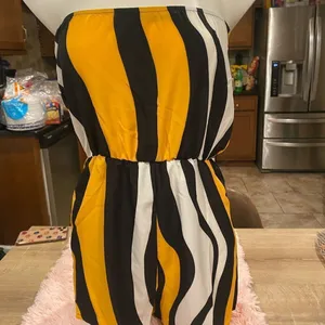 Stripped Romper Orange thumbnail 2