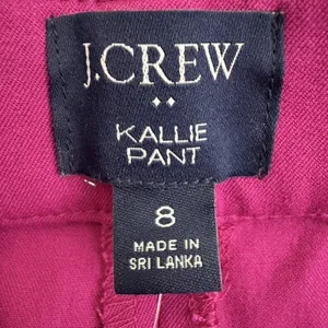 J.Crew‎ Kallie Pant Womens 8 Fuchsia Hot Pink Straight Ankle Career Stretch NWT thumbnail 10