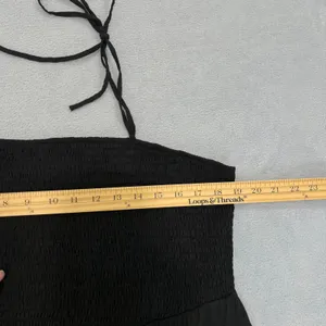 KOJOOIN Maxi Dress Smocked Sundress Tie Strap Tiered Casual Black 2XL Flowy‎ thumbnail 8