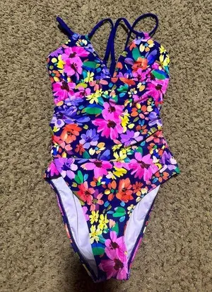 Cupshe Floral women’s one peice thumbnail 1