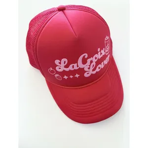 LaCroix Lover Red Pink Trucker Hat Coquette Y2K Mesh Snapback Cap Adjustable thumbnail 4