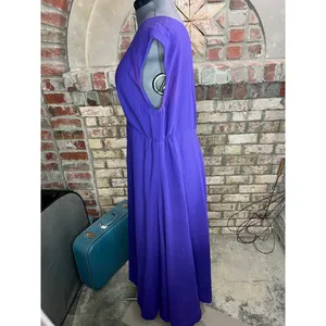 dress blazer formal purple 1970s floral thumbnail 11