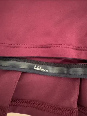lululemon Run Pace Setter Skirt skort in plum pow stripe, size 8 pleated back thumbnail 9