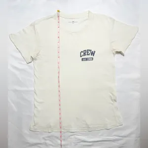 Brandy Melville Vintage Short Sleeve "Crew" Graphic Tee - White/Navy thumbnail 8