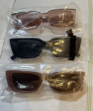 Set of 3 Stylish Cat-Eye Sunglasses in Various Colors thumbnail 1