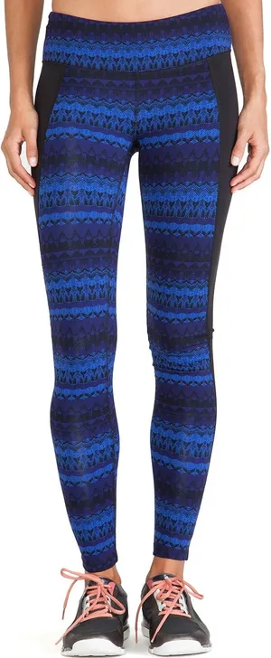 Alo Yoga Illusion 3 Legging High Waisted Patterned 7/8 Arctic Royalty Black 6 S thumbnail 1