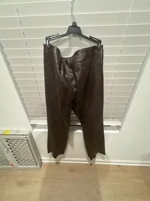 Vintage Brown Leather Pants Brown Leather Size 14 thumbnail 12