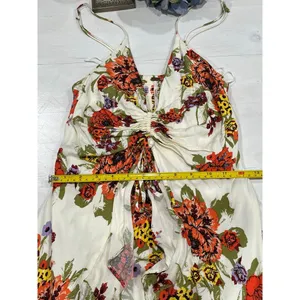 Free people white flower fit and flare dress Size‎ small like new! thumbnail 4