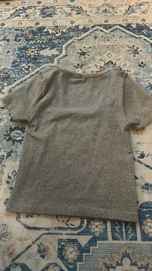 Grey square neck tee thumbnail 2