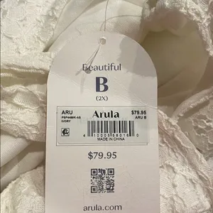 Arula LACE Floral Skirtall White Overall NWT 2X thumbnail 5