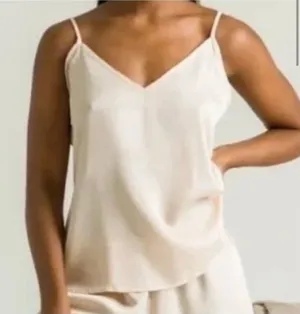 Ettitude Sateen Cami In Oat Organic Bamboo Layering Lounge Size S‎ NEW thumbnail 1