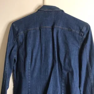 Kendall Kylie Denim Western Mini Dress‎ Pearl Snap Women's Medium Blue thumbnail 10