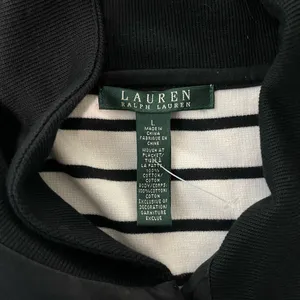 Lauren Ralph Lauren Striped Cowl Neck Sweater White & Black Sz L Cotton Knit Y2K thumbnail 15