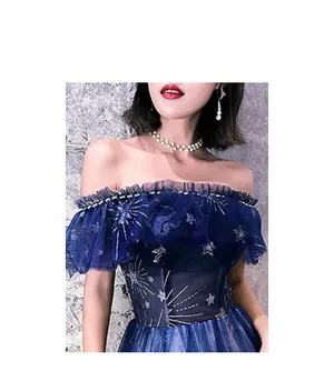 Brand New with Tag A-Line Elegant Prom Formal Evening Dress Off Shoulder Size 10 thumbnail 5