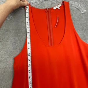 Madewell Dress Small Sleeveless‎ Scoop Neck Midi Bright Orange Relaxed NU577 thumbnail 8