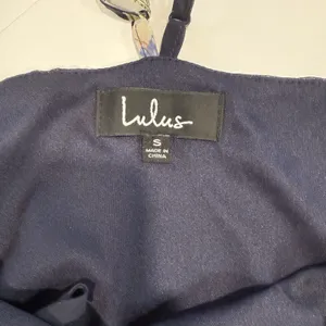 Lulus All Mine Navy Blue Floral Print High-Low‎ Wrap Dress SMALL thumbnail 9