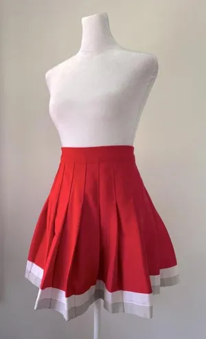 Vintage ‘90s The Wright Costume & Dancewear Red Pleated Cheerleading Skirt thumbnail 1