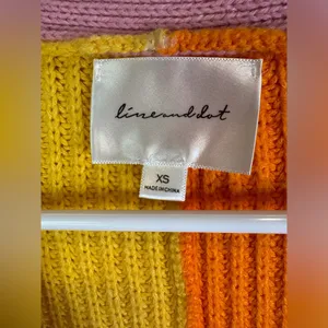Line & Dot Women’s Catalina Colorblocked Cardigan Colorful‎ Sweater Size XS thumbnail 4