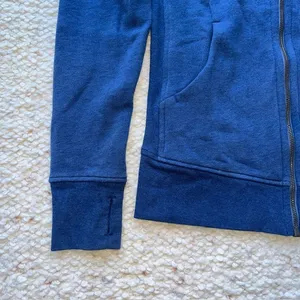 Lululemon Scuba Hoodie Light Cotton Fleece Full Zip Blue 6‎ thumbnail 4