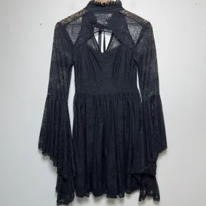 Killstar Women Shes Stardust Lace Mini Dress Small‎ Black Goth Grunge Witchy thumbnail 8