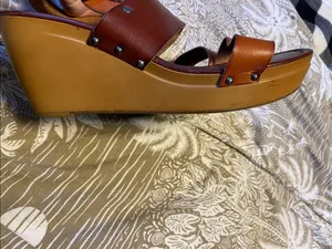 American Eagle Brown Leather Platform Sandals - Unbranded thumbnail 4