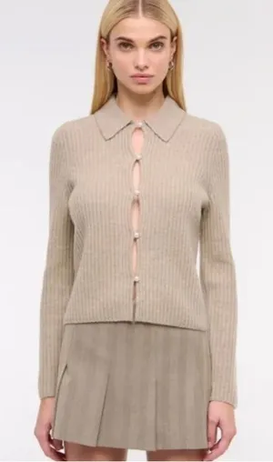 ❤️Abercrombie & Fitch Pearl Button Collared Cardigan thumbnail 1