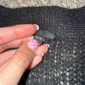 Wooden Ships Cardigan Women S/M Black Excellent Mohair Wool Open Front Peplum thumbnail 3